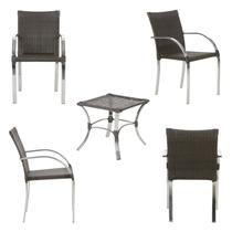 Jogo de 4 Cadeiras com Mesa de Centro Ascoli Jogo de 4 Cadeiras com Mesa de Centro Ascoli