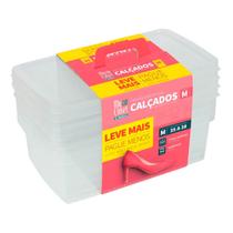 Jogo de 4 Caixas Organizadoras para Sapatos 35 á 38 Media