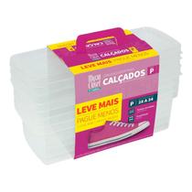 Jogo de 4 Caixas Organizadoras para Sapatos Pequena Ordene