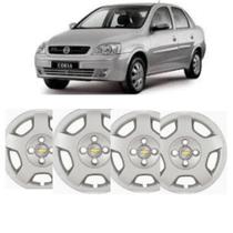 Jogo De 4 Calota Gm Corsa Hatch Sedan 2004 Aro 14 4un Cb2005pta Com Emblema
