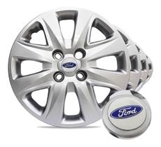 Jogo de 4 Calotas Aro 14 Ford Ka Hatch/Sedan 2015 Até 2018 - Prata