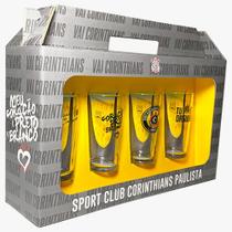 Jogo De 4 Copo Long Drink Corinthians Vidro Licenciado Jogo De 4 Copo Long Drink Corinthians Vidro Licenciado