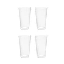 Jogo De 4 Copos Em Vidro Listrado Pasabahce 500 Ml