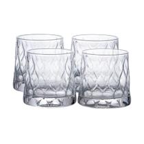 Jogo de 4 copos para whisky Leafy Vidro 440ml -Pasabahce