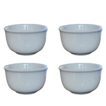 Jogo de 4 Cumbucas de Porcelana Branca de 350ml - Kit de Tigelas