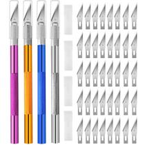 Jogo de 4 Facas Exacto Viemior com 40 Lâminas para Hobbies e Artesanato