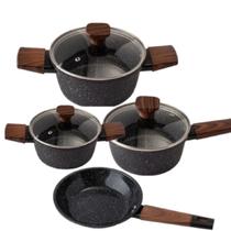 Jogo De 4 Panelas De Alumínio Com Tecnologia Antiaderente Jogo De 4 Panelas De Alumínio Com Tecnologia Antiaderente