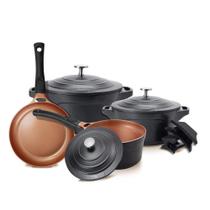 Jogo De 4 Panelas Premier Black Le Cook