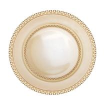 Jogo de 4 pratos para sobremesa em cristal D19cm cor ambar luster - L'Hermitage