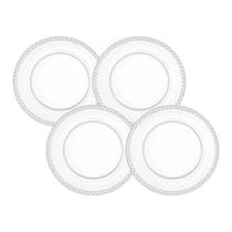 Jogo de 4 Pratos Rasos em Cristal para Sobremesa Diamante 19 cm L'Hermitage Jogo de 4 Pratos Rasos em Cristal para Sobremesa Diamante 19 cm L'Hermitage