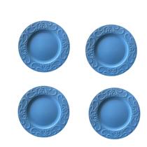 Jogo de 4 (quatro) Sousplats azul ceu arabesco - 33 cm