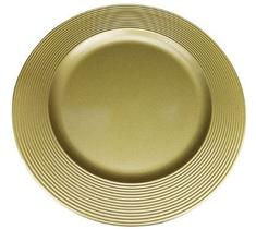 Jogo de 4 Sousplat Disco Dourado