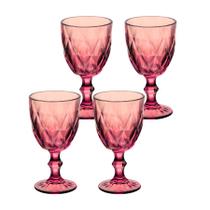 Jogo De 4 Taças Água Vinho 325ml Cristal Diamond Roxo Jogo De 4 Taças Água Vinho 325ml Cristal Diamond Roxo