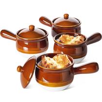 Jogo de 4 Taças de Sopa de Cerâmica LE TAUCI - 470ml com Tampa Jogo de 4 Taças de Sopa de Cerâmica LE TAUCI - 470ml com Tampa