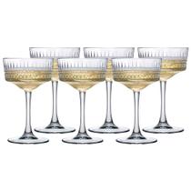 Jogo de 4 taças para champanhe Pasabahce coupe Elysia vidro