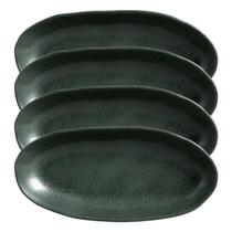 Jogo De 4 Travessas Oval Funda Orgânico Greenery Porto Brasil Jogo De 4 Travessas Oval Funda Orgânico Greenery Porto Brasil