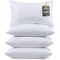 Jogo de 4 Travesseiros Utopia Bedding Queen Size com Alternativa de Pluma