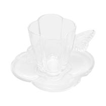 Jogo de 4 Xícaras 80ml para Café com Pires de Vidro Butterfly Wolff Jogo de 4 Xícaras 80ml para Café com Pires de Vidro Butterfly Wolff
