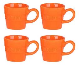 Jogo De 4 Xícaras Para Café 110ml Laranja Le Chef Hauskraft Jogo De 4 Xícaras Para Café 110ml Laranja Le Chef Hauskraft