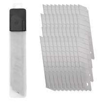 Jogo De 40 Lâminas Refil 18mm Em Aço Inox Reforçado Jogo De 40 Lâminas Refil 18mm Em Aço Inox Reforçado
