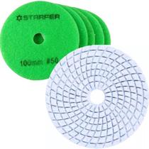 Jogo De 5 Disco De Lixa Diamantado tiras aderentes Para Polimento 100