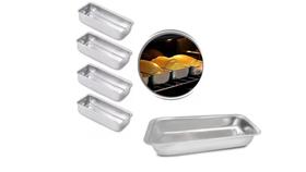 Jogo De 5 Forma De Pão Bolo Inglês Gelo Bolo Cuca Alumínio Premium IF 35 Tamanho 3 Com 31 cm