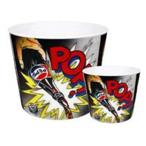 Jogo De 5 Peças Plástico Para Pipoca Comics R.20368