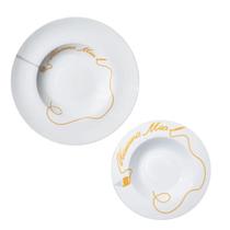 Jogo de 5 Peçs L'hermitage Mamma Mia p/ Massa Em Porcelana Jogo de 5 Peçs L'hermitage Mamma Mia p/ Massa Em Porcelana