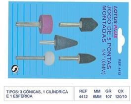 Jogo de 5 pontas montadas 1/4 (6mm) lotus plus