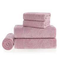 Jogo de 5 Toalhas Fio Penteado Grace Banho e Rosto 100% Algodão Navalhado Macias Karsten