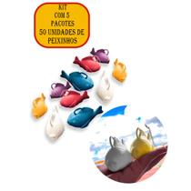 Jogo de 50 Peixinhos de Plástico de Festa Junina Pescaria Jogo de 50 Peixinhos de Plástico de Festa Junina Pescaria