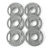 Jogo de 6 Anilhas Olímpicas com Pegada 2,5 lb Amazon Basics Jogo de 6 Anilhas Olímpicas com Pegada 2,5 lb Amazon Basics