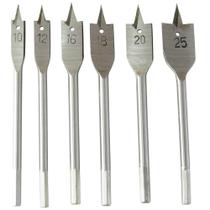 Jogo De 6 Brocas Chatas Para Madeira 3/8 - 1 4dl Jogo De 6 Brocas Chatas Para Madeira 3/8 - 1 4dl