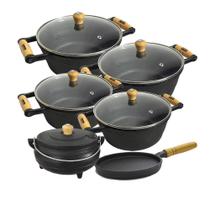 Jogo De 6 Caçarolas De Ferro Panela Ferro Indução Bifeteira Jogo De 6 Caçarolas De Ferro Panela Ferro Indução Bifeteira