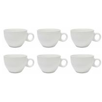 Jogo de 6 Canecas de Cerâmica Branca Grace Wellmix Jogo de 6 Canecas de Cerâmica Branca Grace Wellmix