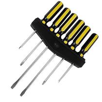 Jogo de 6 chaves Fenda/Phillips Pro C/Suport Para as Chaves