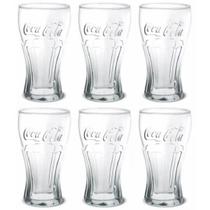 Jogo de 6 Copo Coca Cola Vidro 300ML Nadir Transparente