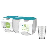Jogo De 6 Copos 190ml Nadir Tucumã De Vidro Bonito Cozinha Jogo De 6 Copos 190ml Nadir Tucumã De Vidro Bonito Cozinha