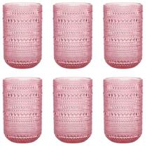 Jogo De 6 Copos 460ml Rosa Pérola Lanty Ke Home Jogo De 6 Copos 460ml Rosa Pérola Lanty Ke Home