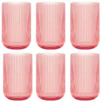 Jogo De 6 Copos 460ml Versalhes Rosa Lanty Ke Home