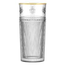 Jogo De 6 Copos Altos Abelha Em Cristal Ecológico Gold Rim 350Ml - L hermitage Jogo De 6 Copos Altos Abelha Em Cristal Ecológico Gold Rim 350Ml - L hermitage
