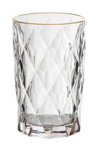 Jogo De 6 Copos Altos Borda Dourada 340ml Diamond Hauskraft