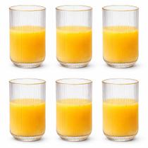 Jogo De 6 Copos Altos Borda Dourada 460ml Versalhes Ke Home Jogo De 6 Copos Altos Borda Dourada 460ml Versalhes Ke Home