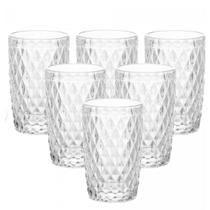 Jogo De 6 Copos Altos Vidro 370ml Bico de Abacaxi Praticasa