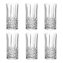 Jogo De 6 Copos Altos Vidro Moon Stone 360ml Ke Home