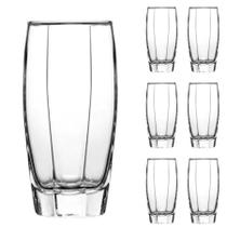 Jogo De 6 Copos Andorra 365ml Long Drink Vidro Agua Suco