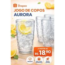 Jogo de 6 Copos Aurora Nadir Figueireido