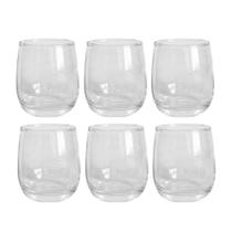 Jogo de 6 Copos Baixo Vidro Transparente Whisky Atlas 340ml