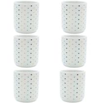 Jogo de 6 Copos de Porcelana 150ml com Póa Colorido Jogo de 6 Copos de Porcelana 150ml com Póa Colorido