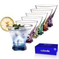 Jogo de 6 Copos para Coquetel ColoVie sem Haste, Coloridos, 8 oz